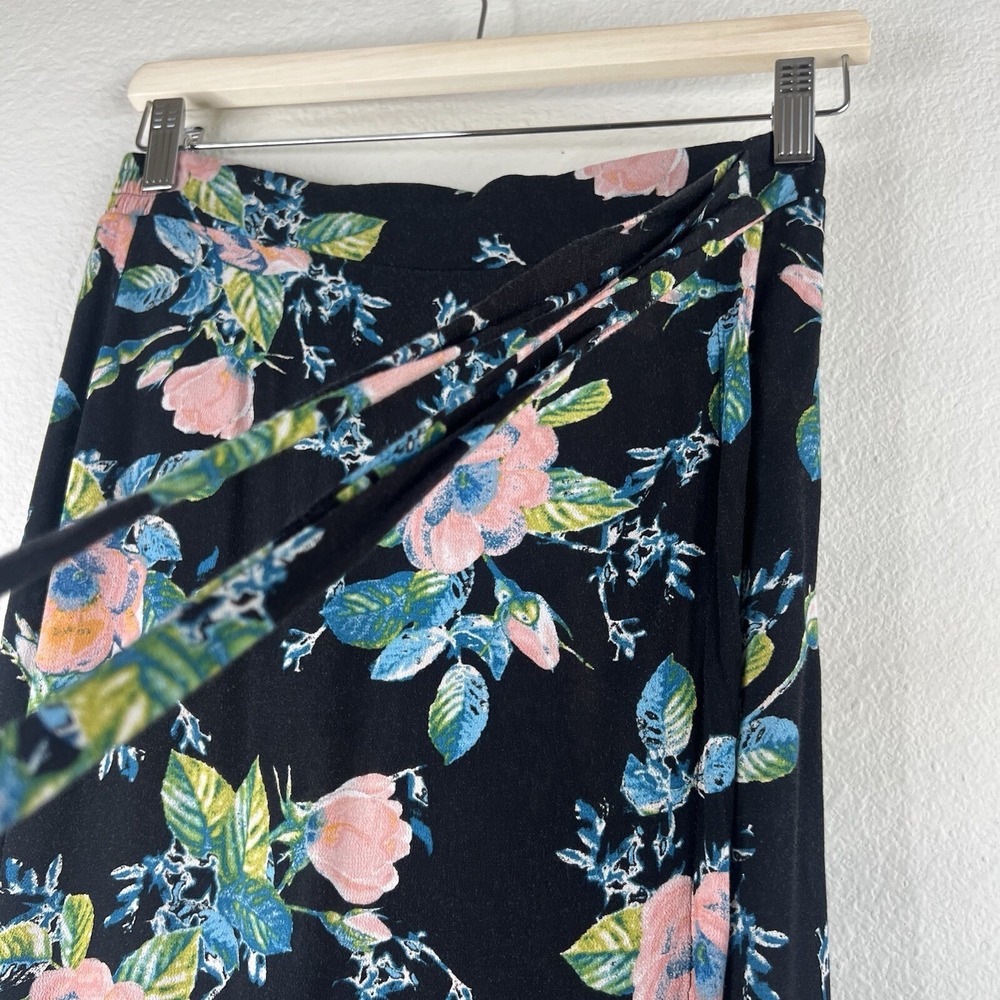 Xhilaration Floral Maxi Long Flowy Summer Spring Cottage Skirt XS Blue Rose - Picture 6 of 12